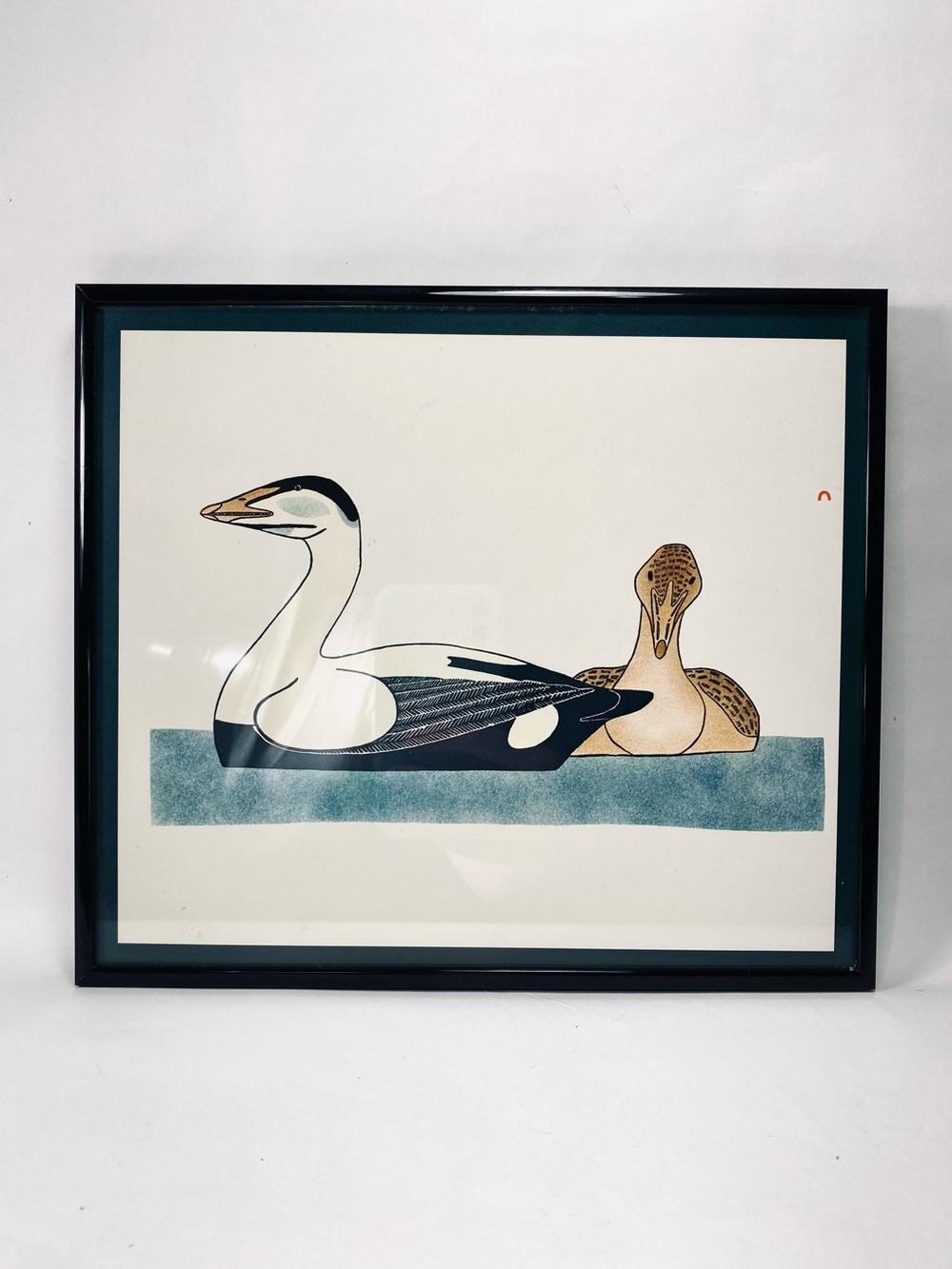 "Resting on a Calm Sea" Minimal Framed Birds Print by Kananginak Pootoogook